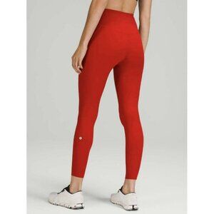 Lululemon Base Pace High-Rise Tight 25" Dark Red Size 2 EUC